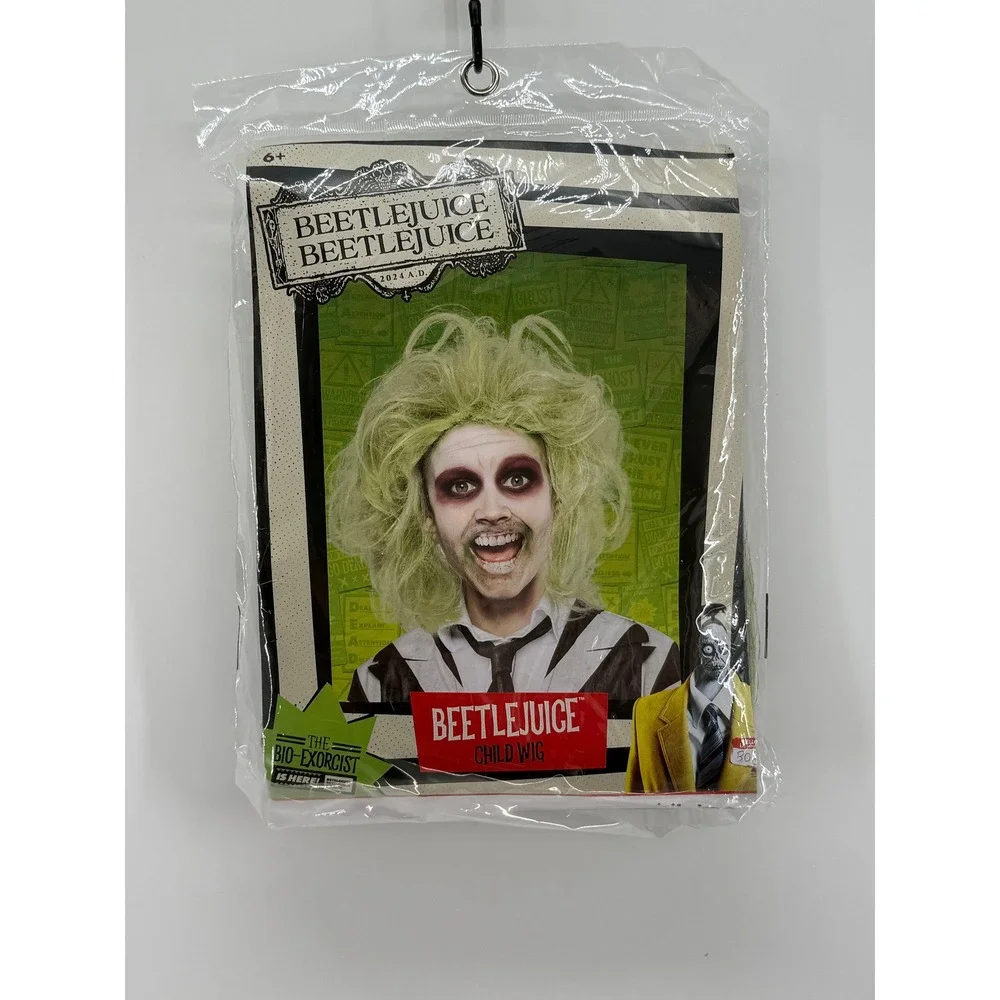 Beetlejuice Beetlejuice Child Wig Green Costume Accessory Rubies NEW